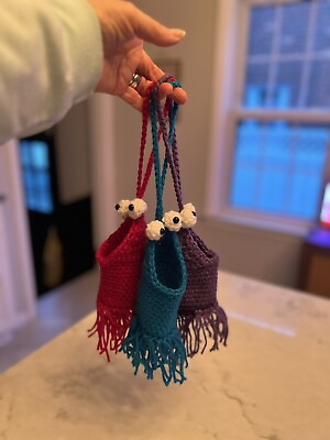 #ad #ad Crocheted Martian Yip Yip Inspired By Sesame Street Car Hanging Basket $19.00