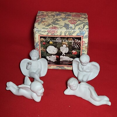 #ad Porcelain Cherub Set of 4 $12.95