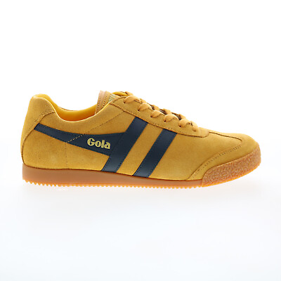 #ad Gola Harrier Suede CMA192 Mens Yellow Suede Lace Up Lifestyle Sneakers Shoes 8 $65.99