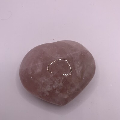#ad Stunning Natural Polished Rose Quartz Heart 219g from Brazil $21.00