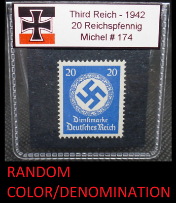 #ad Nazi Germany Swastika Stamp 1934 1944 Third Reich WW2 Reichspfennig Relic Rare $5.88