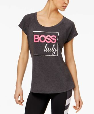 #ad Ideology Womens Boss Lady Performance T Shirt Charcoal $14.95