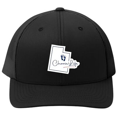 #ad Utah Choose Life Embroidered Hat Pro Life Hat Black $25.00