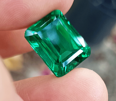 #ad Flawless Natural 15 Ct Green Emerald Certified Emerald Cut Loose Gemstone $31.97