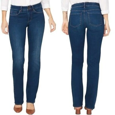 #ad NYDJ Marilyn Straight Leg Double Shank Jeans Lift Tuck Slimming 00 $22.00