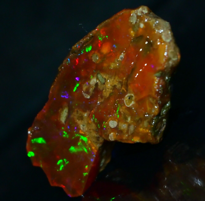 #ad Multi Fire Opal Rough 55.95 Carat Natural Ethiopian Opal Raw Welo Opal Gemstone $56.40