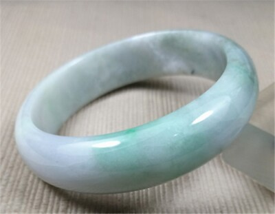 #ad 57MM Certified Grade A Natural Green Ancient Jadeite Emerald Jade Bracelets $61.60