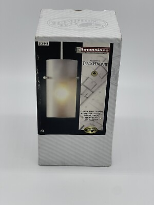#ad Dimensions Designer Lighting Adjustable Track Pendant Frosted Glass Cylinder $29.99