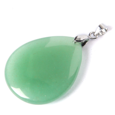#ad Best Gift For Mother Green Fire Agate Gemstone Silver Drop Necklace Pendants $5.69