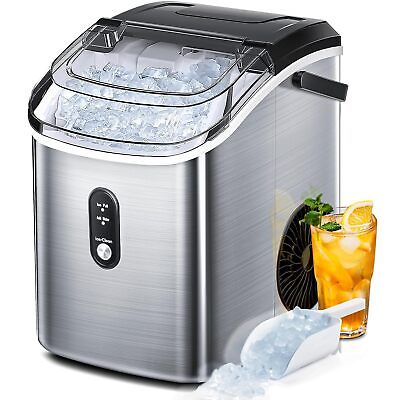 #ad 35lbs Day Nugget Ice Maker Countertop Portable Pebble Ice Maker $179.99