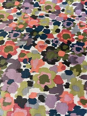 #ad Jo ann Keepsake Calico 100% Cotton 3.4Yd Watercolor Floral PinkPurpleBlueGrn $12.95