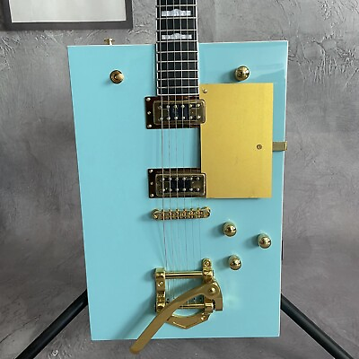#ad Factory Blue Solid Body Electric Guitar Basswood Body Maple Neck Jazz Bridge $310.04
