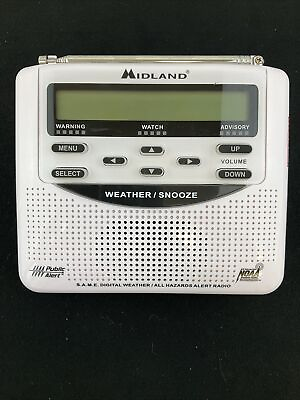 #ad Midland NOAA Emergency Weather Alert Radio with Alarm Clock No Cord $9.99