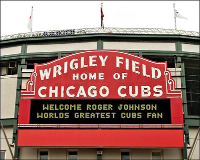 #ad Personalized Wrigley Field Marquee Photo 8X10 Your Name In Lights Chicago Cubs $9.95