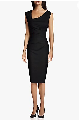 #ad Muxxn Black Sleeveless Retro 1950’s Style Pencil Dress Size L NWT $45.00