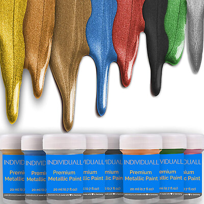 #ad #ad individuall Metallic Acrylic Paint Set 8 Pack 20 mL Multicolored Metallic Paint $11.50