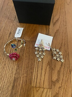 #ad betsey johnson Bangle And Earring jewelry set $100.00