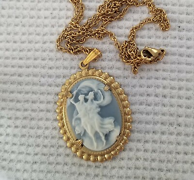 #ad Vintage CAMEO PENDANT Victorian Style Victorian Revival Jewelry $12.00