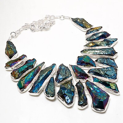 #ad Sunshine Druzy Gemstone Handmade Necklace Jewellery Size 18 inches $19.99