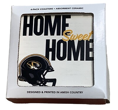 #ad Missouri Tigers Home Sweet Home NCAA 4 x 4 Absorbent Ceramic Coasters Pack of 4 $13.39