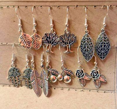 #ad Metal Leaf Earrings For Women. 7 Pairs. Perfect For Every Day Use. Work Travel $5.55