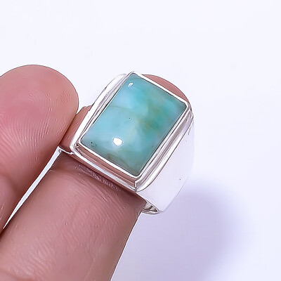 #ad Emerald Sakota Mines Gemstone Lab Created 925 Sterling Silver Ring S.8 R26 $20.83