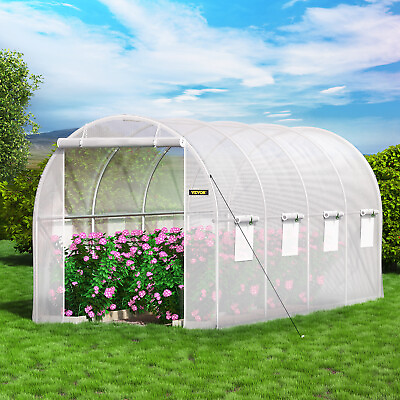 #ad VEVOR Walk in Greenhouse 15#x27;x7#x27;x7#x27; Hot Planter House Gardening Galvanized Frame $100.99