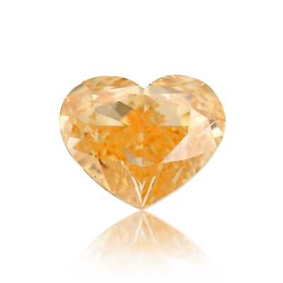 #ad 0.50 Carat Loose Orange Diamond Heart SI1 GIA Certified Gift Fancy Rare Jewelry $2600.00