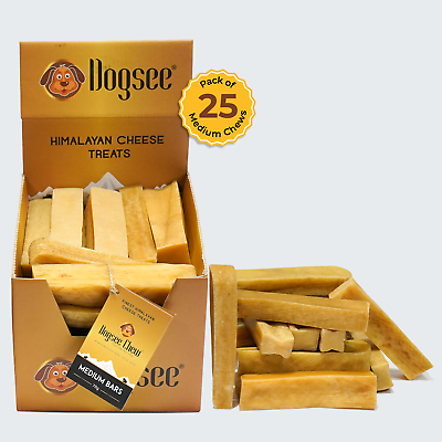 #ad Dogsee Himalayan Yak Cheese Dog Dental Chews Retail Pack Medium 25 Chews $54.99