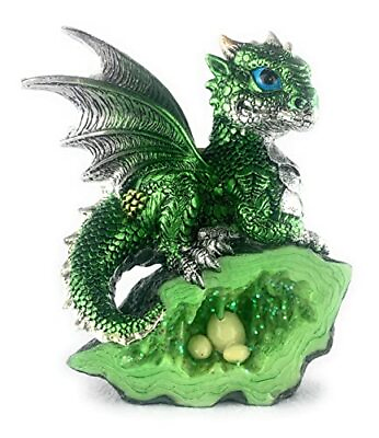 #ad Ain’t It Nice Dragon Statue Medieval Baby Dragon with Crystal Egg Nest Decora... $28.83