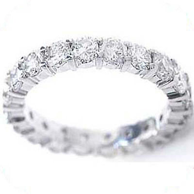 #ad Platinum 1 carat Round Diamond Ring Eternity Band Size 6 F color VS clarity $1500.00
