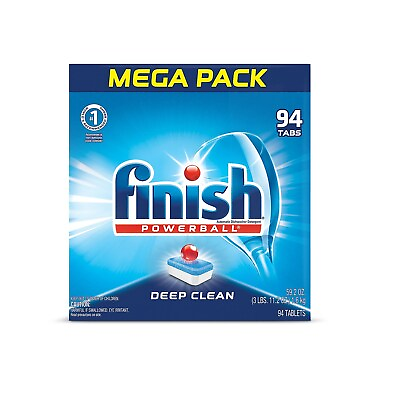 #ad Finish Powerball Deep Clean Dishwasher Detergent Tablets Fresh Scent 94 Tablets $30.27