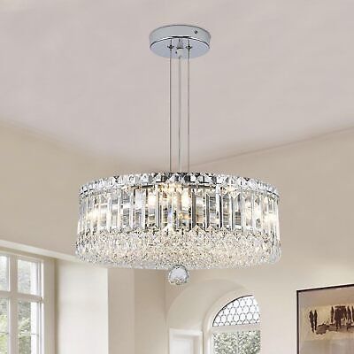 #ad Crystal Chandeliers15 Inch Round Luxury Pendant ChandeliersLED Ceiling Lamp $120.00