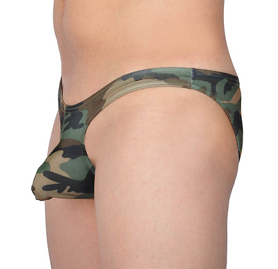#ad Men Pouch Bikini Briefs Mini Boxer Thong Underwear Camouflage Posing Brief $6.99