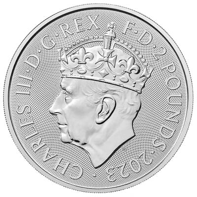 #ad Great Britian 2023 £2 1 oz Silver King Charles III Coronation Royal Cypher BU $39.46