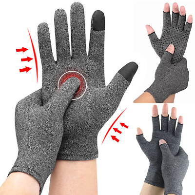 #ad Copper Arthritis Compression Gloves Hand Support Joint Pain Relief Full Finger‹ $4.08