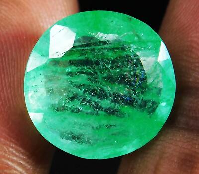 #ad Certified 12.70 Ct Natural Beautiful Round Cut Colombian Green Emerald Loose Gem $24.63