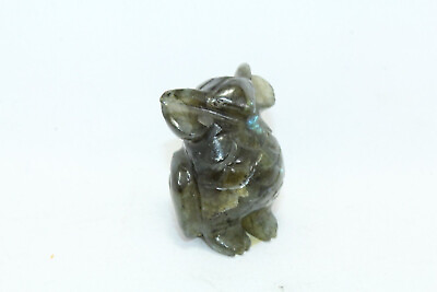 #ad Natural Labradorite grey gemstone Owl Bird Figure Home Decorative Gift Item. $29.75