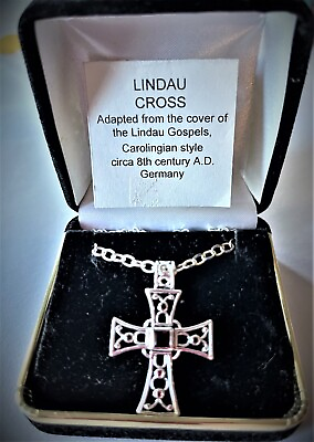 #ad Lindau Cross Sterling Cross Pendant w Garnet by Kenneth Bray Designs $80.00