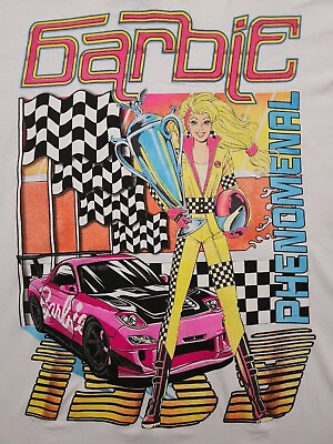 #ad barbie nascar vintage style t shirt s to 3xl $17.09
