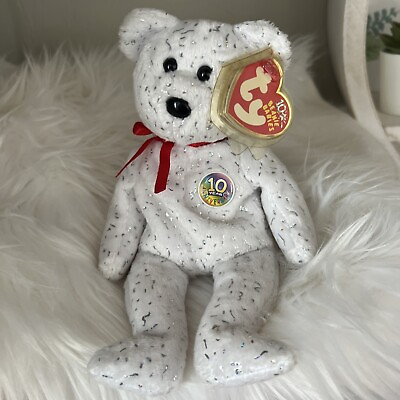 #ad TY BEANIE BABY DECADE the WHITE BEAR MINT with MINT TAGS 2002 RETIRED $5.96