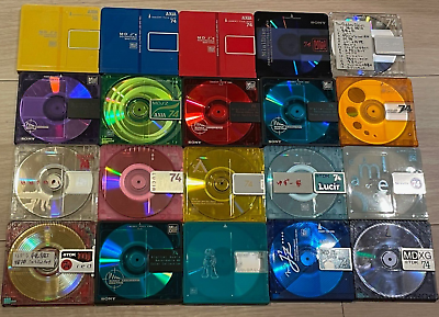 #ad MD Mini Disc Lot of 20 set Caseless Has been recorded 74min From Japan Sony F S $41.70
