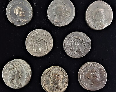 #ad Dealer Lot of 8 Mix Emperor Provincial Roman Tetradrachms FINE Various Reverses $209.89