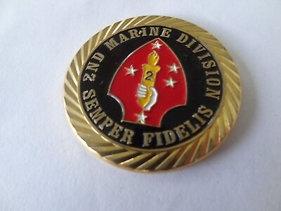 #ad US Marine Corps 2nd Marine Division Semper Fidelis Challenge Coin $14.95