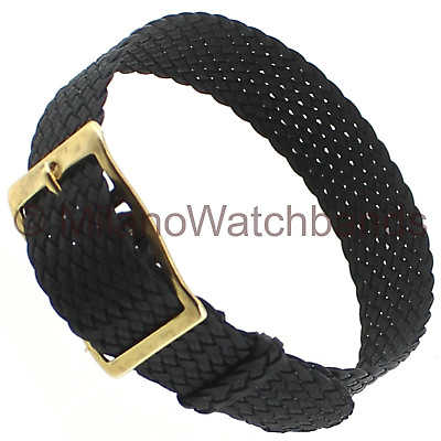 #ad 14mm Milano Italy Black Woven Braided Ladies Strap Wrap Replacement Watch Band $11.95