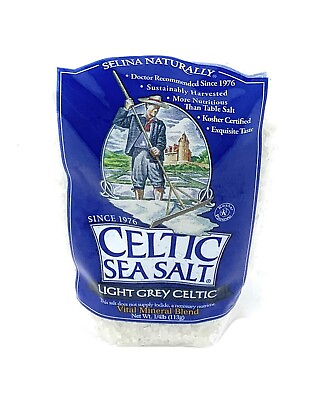 #ad Celtic Light Grey Sea Salt 1 4 Lb completely unrefined with Resealable Pouch $9.75
