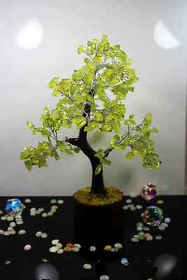 #ad Natural Peridot Crystal Money Tree Bonsai Healing Reiki Stone Home Decor A2 $22.99