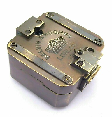 #ad Antique Vintage Brass Solid Kelvin amp; Hughes 1917 Brunton Compass Handmade gift $25.81