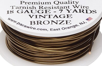 #ad Wire 7 Yard Spool Tarnish Resistant Vintage Bronze 18 Gauge Round Wrapping Wire $9.93