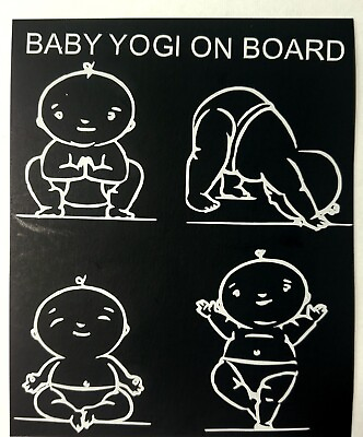 #ad baby on board car decal Baby yogi on board 4quot; $8.99
